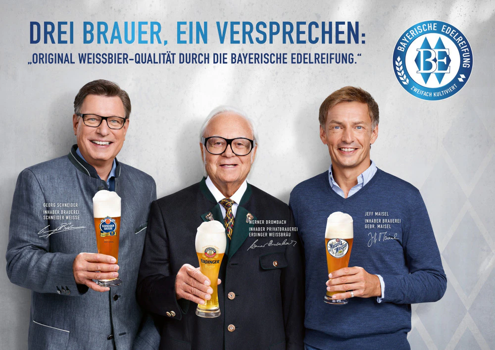 Bier, Bayerische Edelreifung, Weißbier, Qualitätsoffensive, Erdinnere Weißbräu, Schneider Weisse, Gebrüder Maisel — © Bild: Servicebüro Bayerische Edelreifung
