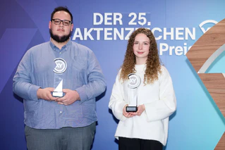 Michelle Kuhn und Marco Schwarzenberger retteten eine Frau. — © Sebastian Christoph Gollnow/dpa