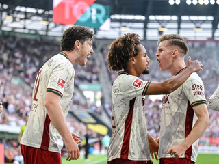 Anton Kade (r) brüllt seine Freude nach seinem 2:0 heraus. — © Harry Langer/dpa