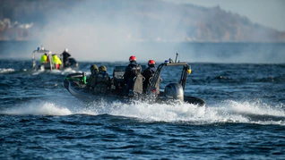 Zahlreiche Einsatzkräfte suchten nach der vermissten Frau auf dem Bodensee. (Symbolbild) — © Silas Stein/dpa