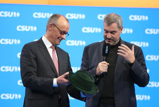 Die Chefs von CDU und CSU besuchen regelmäßig die Parteitage der Schwesterparteien. (Archivbild) — © Karl-Josef Hildenbrand/dpa