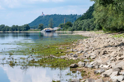 Nicht nur an der Donau sind die Wasserstände derzeit ungewöhnlich niedrig. (Archivbild) — © Armin Weigel/dpa