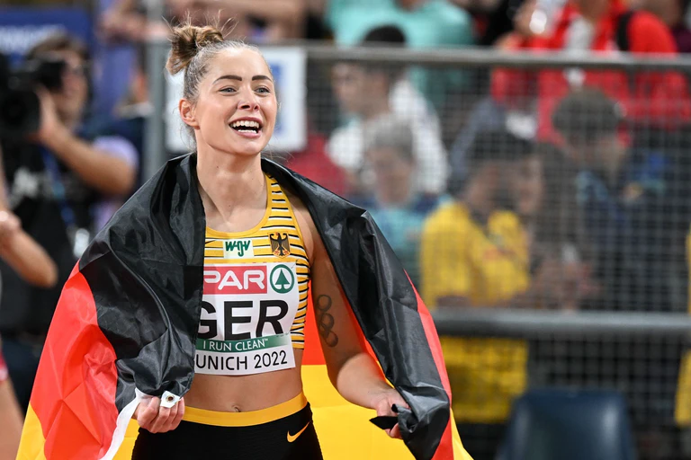 Gina Lückenkemper würde alles für eine Teilnahme an einer Heim-WM 2029 in München geben. (Archivbild) — © Sven Hoppe/dpa