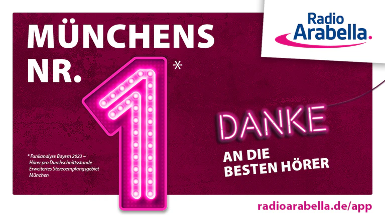 Radio Arabella ist der erfolgreichte Lokalsender in München und Bayern — © Radio Arabella München