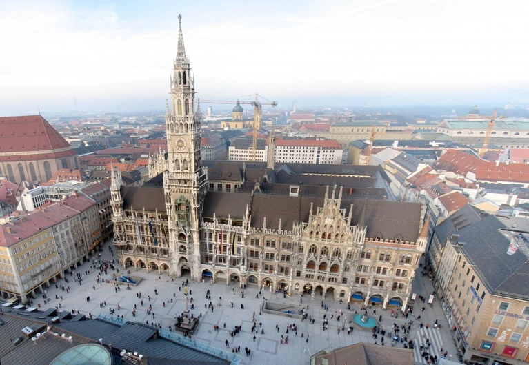 München, Rathaus, Marienplatz, Luftbild