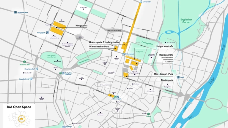 Beitragsbild: IAA Open Spaces Karte — © Bild: IAA Mobility