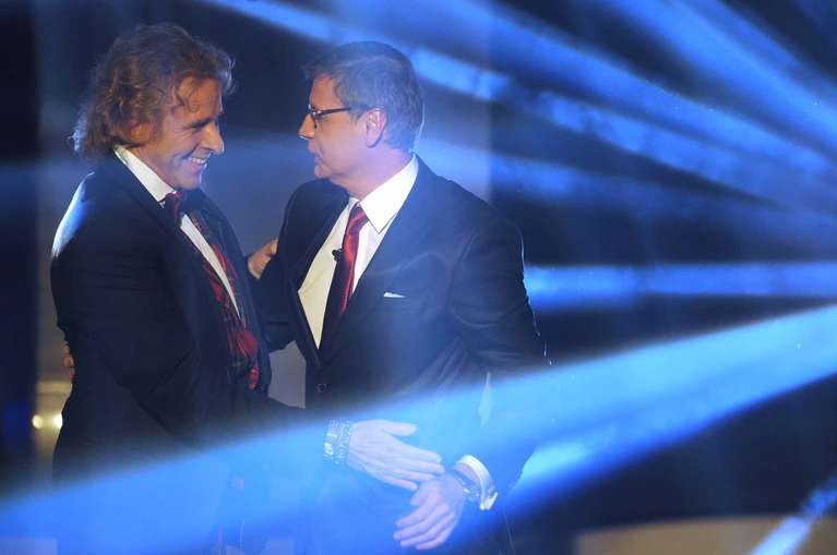Die TV-Moderatoren Günther Jauch und Thomas Gottschalk kennen sich seit Jahrzehnten. (Archivbild) — © picture alliance / dpa