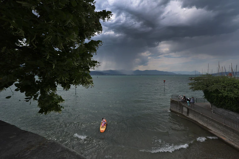 In Bayern drohen am Sonntag Gewitter. (Archivbild) — © Karl-Josef Hildenbrand/dpa