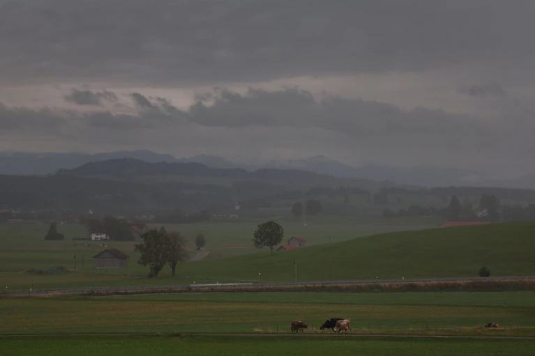 In Bayern gab es Gewitter. — © Karl-Josef Hildenbrand/dpa