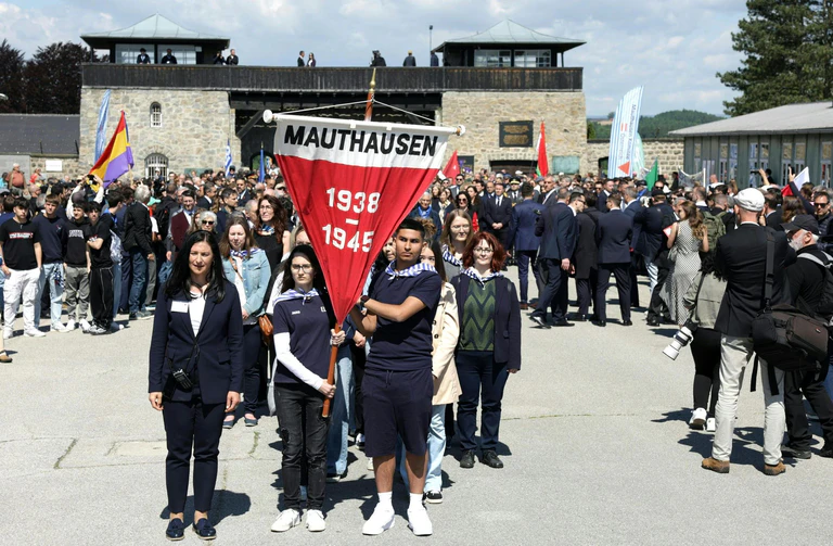Das Konzentrationslager Mauthausen, in dem Menschen aus mehr als 40 Nationen inhaftiert waren, wurde vor 80 Jahren befreit. — © Fotokerschi.At/Hannes Draxler/APA/dpa