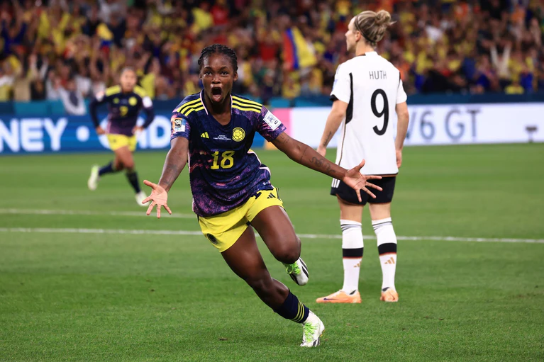 Deutschland-Schreck: Real-Star Linda Caicedo erzielte bei der WM 2023 für Kolumbien ein Traumtor gegen die DFB-Elf. — © Mark Evans/AAP/dpa