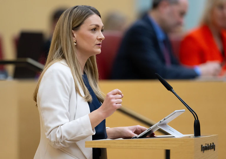 Judith Gerlach von der CSU ist Bayerns Gesundheitsministerin. (Archivbild) — © Sven Hoppe/dpa