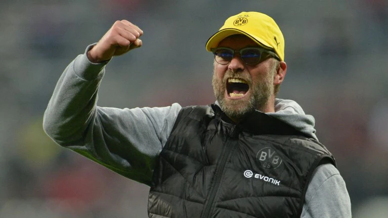 Klopp-Jubel als BVB-Coach in der Münchner Arena. (Archivbild) — © picture alliance / dpa