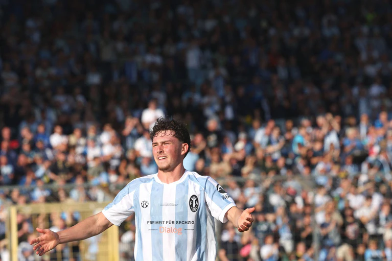 Matchwinner beim ersten 1860-Heimsieg: Lance Fiedler. (Archivbild) — © Karl-Josef Hildenbrand/dpa