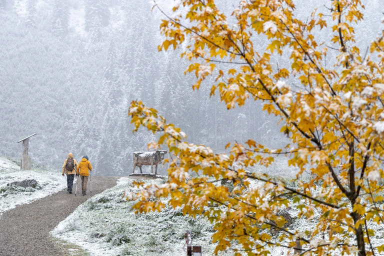Die Schneefallgrenze liegt am Sonntag zunächst oberhalb von 2.500 Metern. — © Jan Eifert/dpa