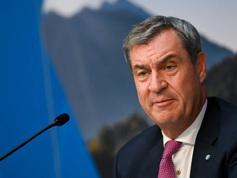 Mit Markus Söder kommt erstmals ein bayerischer Regierungschef in die Republik Moldau. (Archivbild) — © Sven Hoppe/dpa