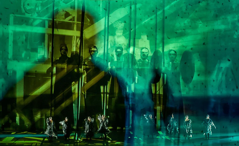 So sieht die künstliche Intelligenz den Walkürenritt. — © Enrico Nawrath/Bayreuther Festspiele/dpa