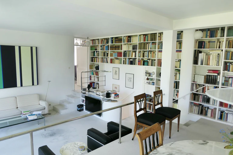 Das Haus des Philosophen ist um die Bücherwand herum gebaut. (Handout) — © -/Bayerisches Landesamt für Denkmalpflege BLfD/dpa