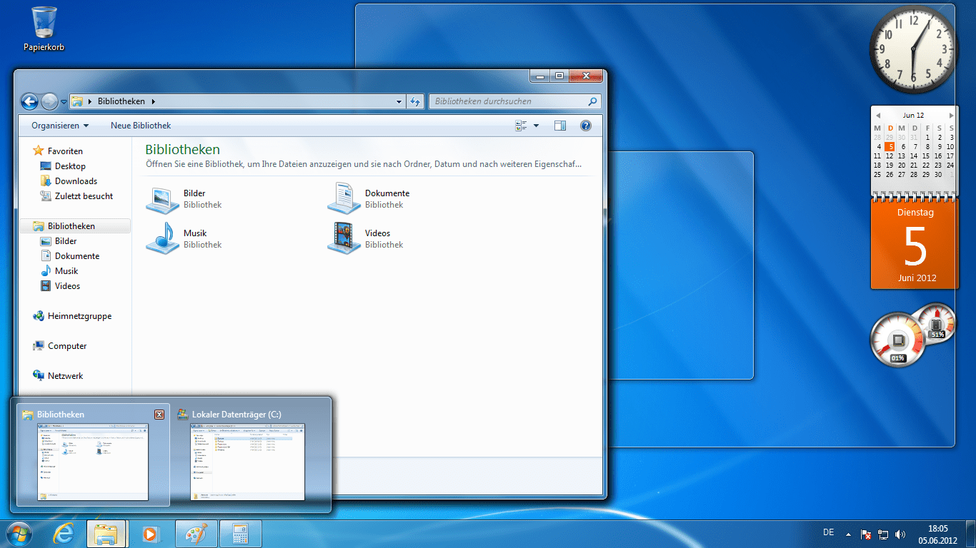 Windows 7, Bild: Von Microsoft - Selbst erstellt durch Das Schäfchen, PD-Schöpfungshöhe, https://de.wikipedia.org/w/index.php?curid=7783644